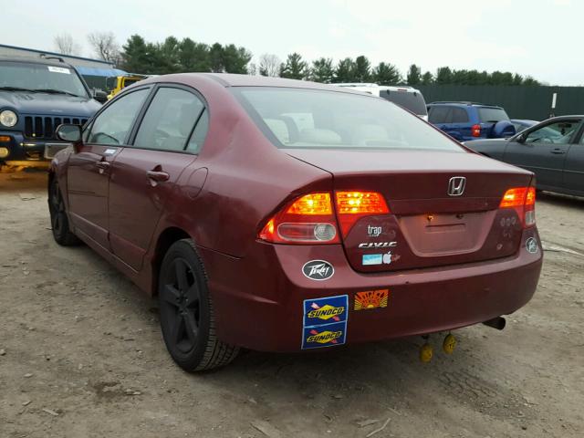 1HGFA15876L147226 - 2006 HONDA CIVIC EX RED photo 3