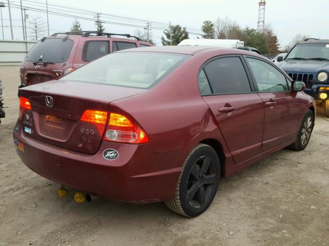 1HGFA15876L147226 - 2006 HONDA CIVIC EX 红色 照片 4