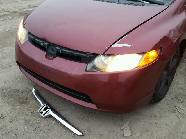 1HGFA15876L147226 - 2006 HONDA CIVIC EX RED photo 9