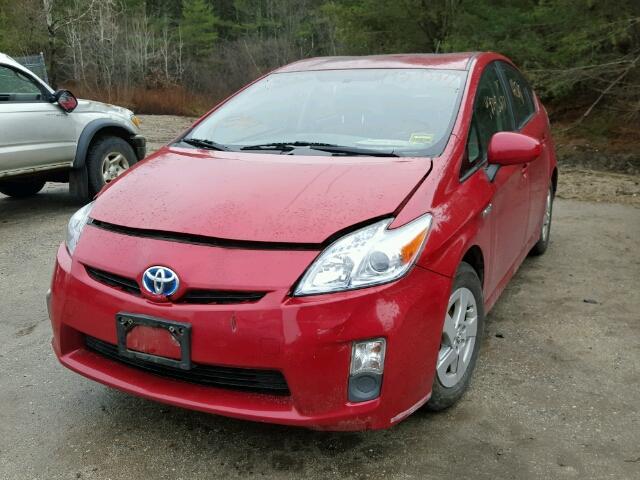 JTDKN3DU3A0242856 - 2010 TOYOTA PRIUS RED photo 2