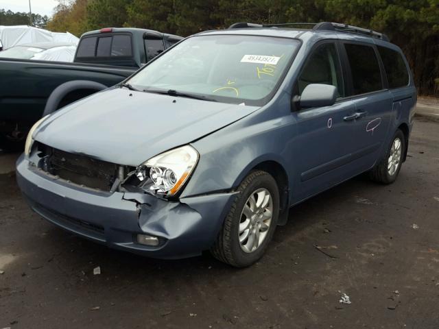 KNDMB233686255077 - 2008 KIA SEDONA EX BLUE photo 2