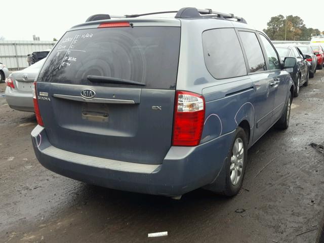 KNDMB233686255077 - 2008 KIA SEDONA EX BLUE photo 4