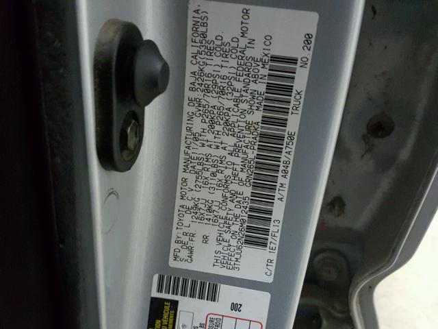 3TMJU62N26M012435 - 2006 TOYOTA TACOMA DOU SILVER photo 10