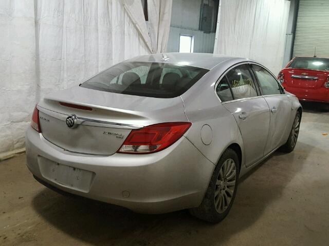 W04GN5EC0B1031479 - 2011 BUICK REGAL CXL SILVER photo 4