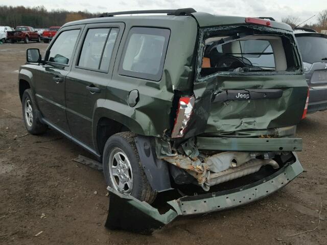 1J4FT28A29D140755 - 2009 JEEP PATRIOT SP GREEN photo 3