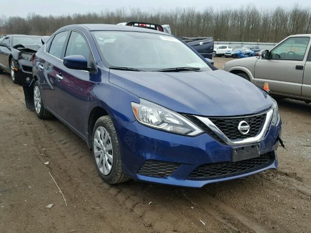 3N1AB7AP7HY232831 - 2017 NISSAN SENTRA S BLUE photo 1