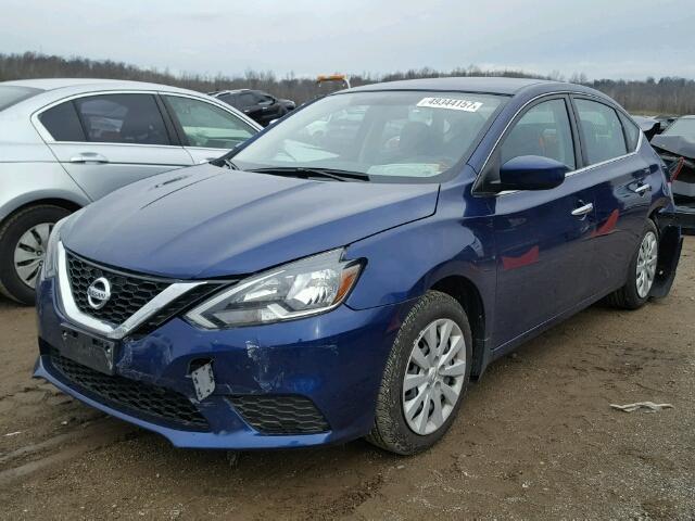 3N1AB7AP7HY232831 - 2017 NISSAN SENTRA S BLUE photo 2