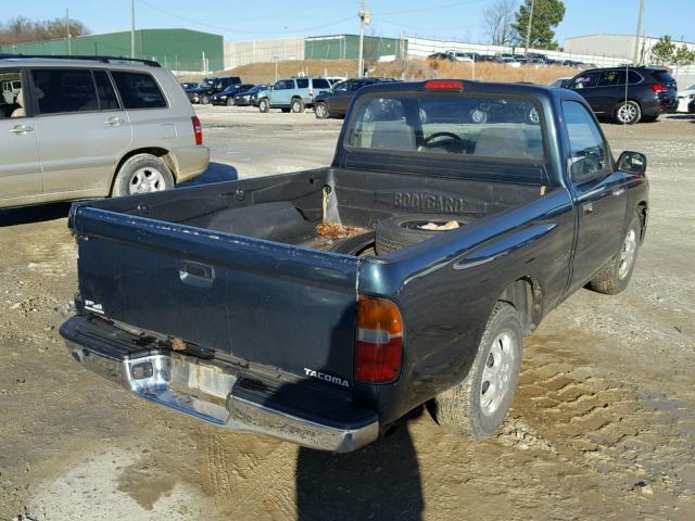 4TANL42N8VZ274347 - 1997 TOYOTA TACOMA GREEN photo 4