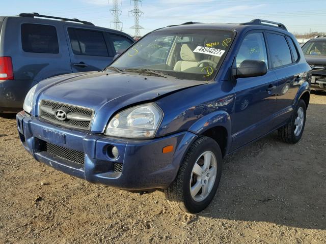 KM8JM12B87U634099 - 2007 HYUNDAI TUCSON GLS BLUE photo 2