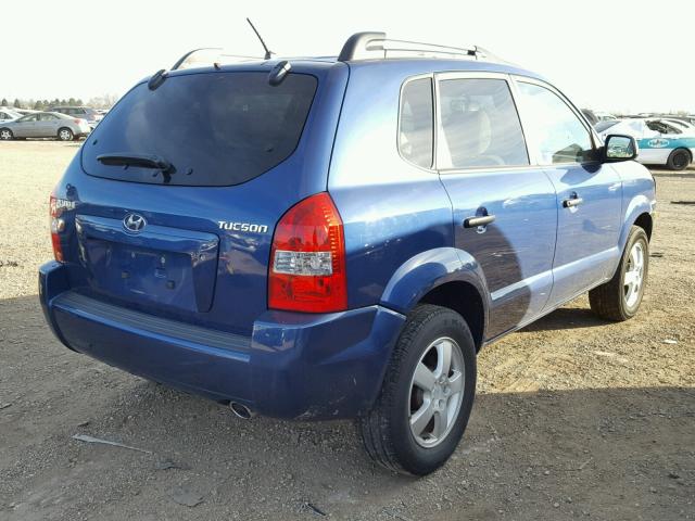 KM8JM12B87U634099 - 2007 HYUNDAI TUCSON GLS BLUE photo 4