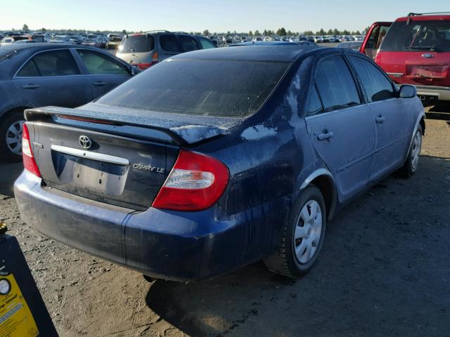4T1BE32K34U364286 - 2004 TOYOTA CAMRY LE BLUE photo 4