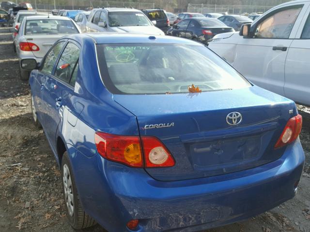 2T1BU4EE7AC380051 - 2010 TOYOTA COROLLA BA BLUE photo 3