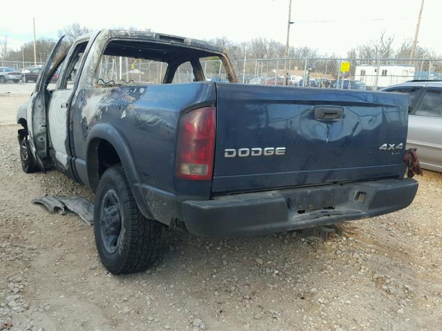 3D7KU28C84G234238 - 2004 DODGE RAM 2500 S BLUE photo 3