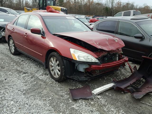 1HGCM66487A048978 - 2007 HONDA ACCORD SE RED photo 1