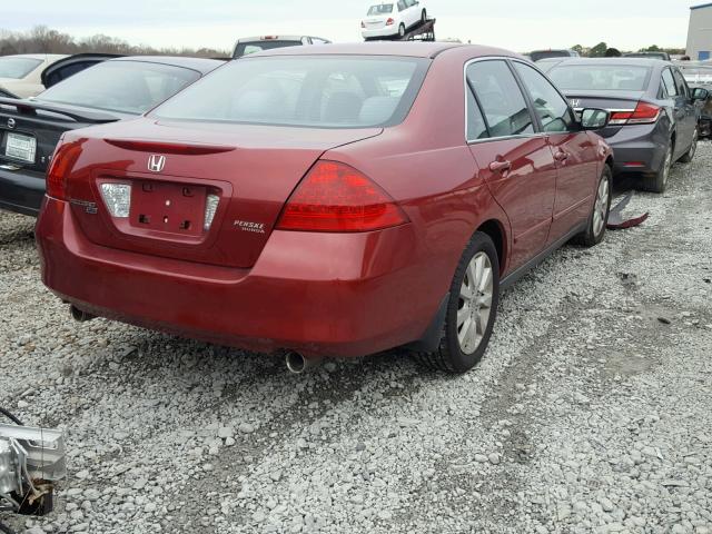 1HGCM66487A048978 - 2007 HONDA ACCORD SE RED photo 4