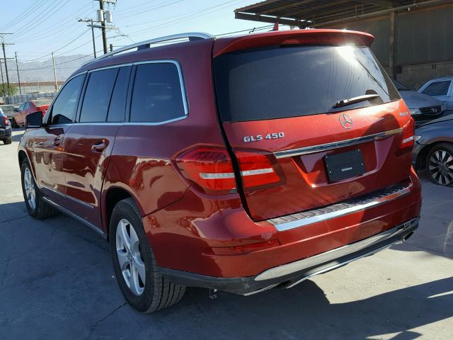 4JGDF6EE6HA757719 - 2017 MERCEDES-BENZ GLS 450 4M BURGUNDY photo 3