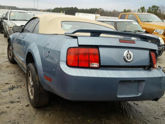1ZVHT84N955240198 - 2005 FORD MUSTANG BLUE photo 3