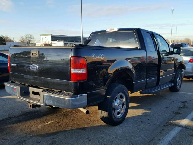 1FTPX14575NB64961 - 2005 FORD F150 BLACK photo 4