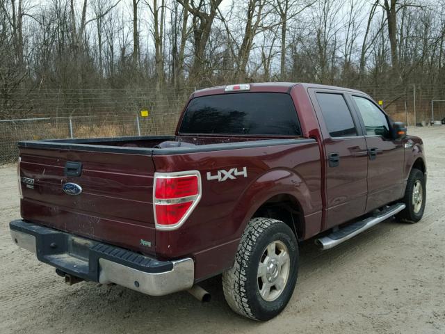 1FTFW1EV0AFC76664 - 2010 FORD F150 SUPER RED photo 4