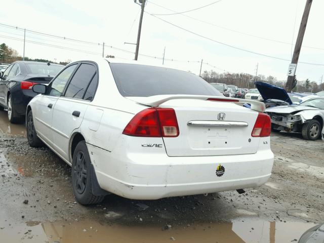 2HGES16561H581544 - 2001 HONDA CIVIC LX WHITE photo 3