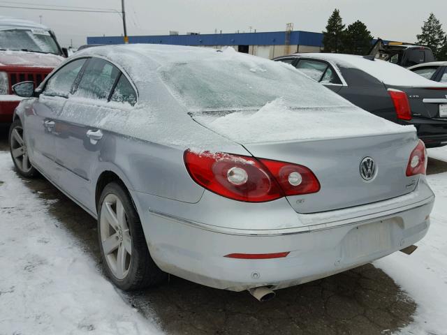 WVWGU7AN7AE560253 - 2010 VOLKSWAGEN CC VR6 4MO SILVER photo 3