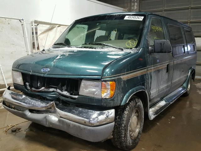 1FDEE14L8VHA05646 - 1997 FORD ECONOLINE GREEN photo 2