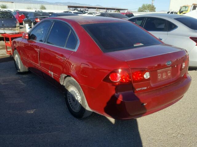 KNAGE123165068782 - 2006 KIA OPTIMA LX RED photo 3