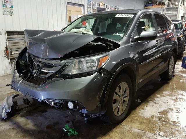 2HKRM4H55DH672096 - 2013 HONDA CR-V EX GRAY photo 2