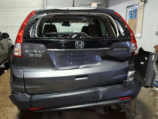 2HKRM4H55DH672096 - 2013 HONDA CR-V EX GRAY photo 9