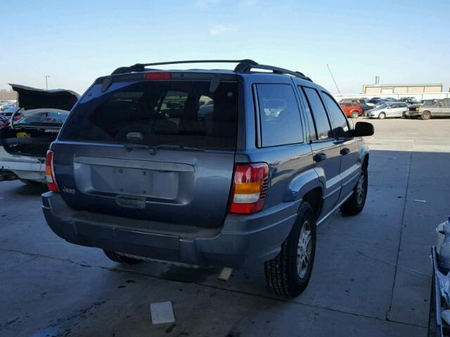 1J4GX48SX4C324594 - 2004 JEEP GRAND CHER BLUE photo 4