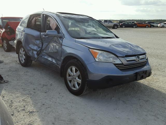 JHLRE38799C002677 - 2009 HONDA CR-V EXL BLUE photo 1