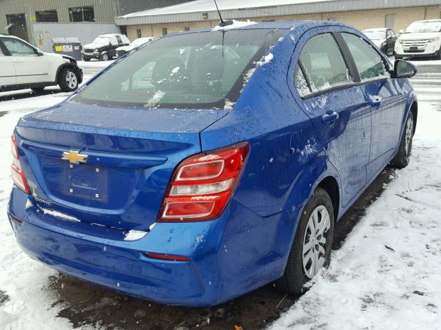1G1JB5SH7H4145970 - 2017 CHEVROLET SONIC LS 蓝色 照片 4