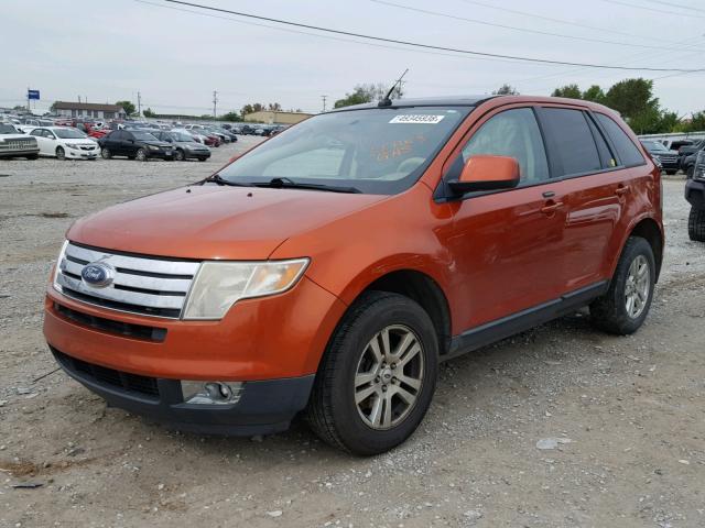 2FMDK49C87BA68714 - 2007 FORD EDGE SEL P ORANGE photo 2