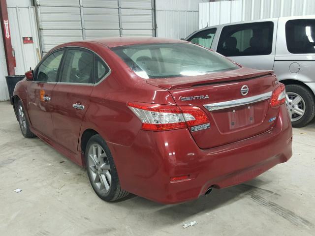 3N1AB7AP7DL714111 - 2013 NISSAN SENTRA S MAROON photo 3