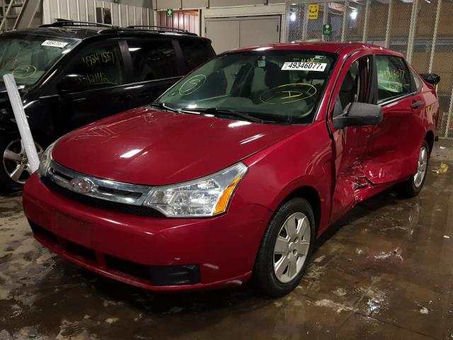 1FAHP3EN1BW166408 - 2011 FORD FOCUS S RED photo 2