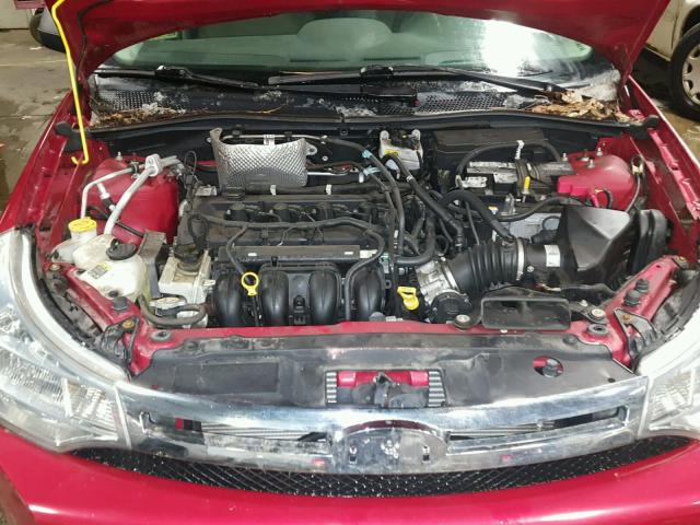 1FAHP3EN1BW166408 - 2011 FORD FOCUS S RED photo 7