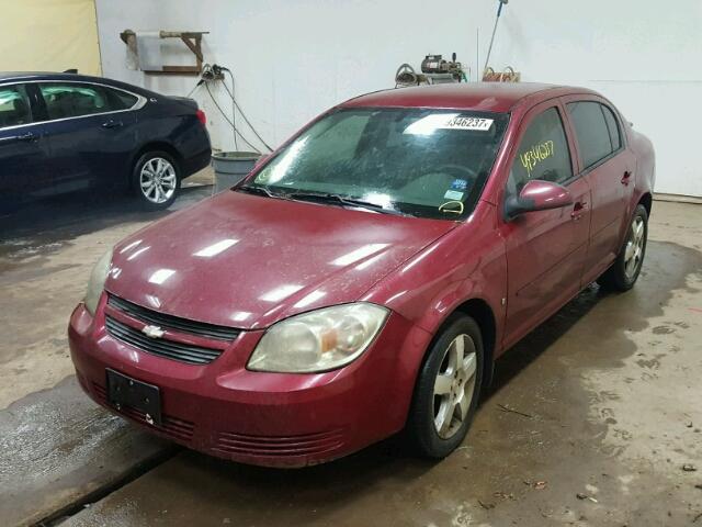 1G1AL58FX87172808 - 2008 CHEVROLET COBALT LT MAROON photo 2