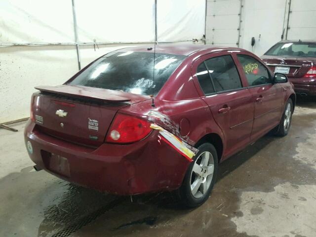 1G1AL58FX87172808 - 2008 CHEVROLET COBALT LT MAROON photo 4