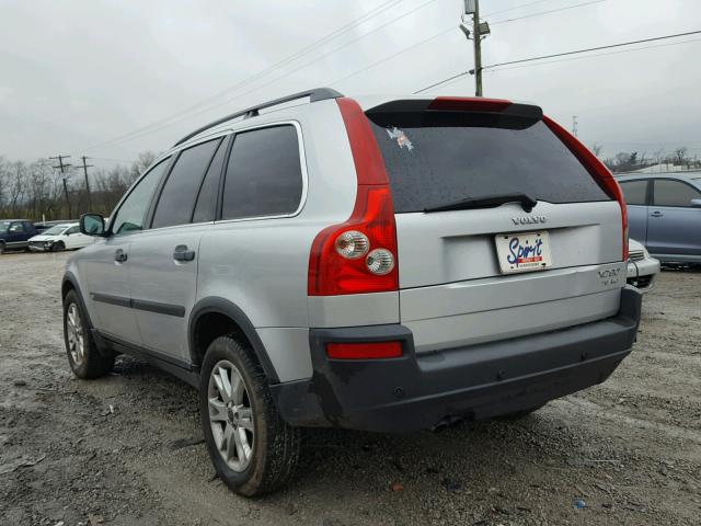 YV1CZ91H041126235 - 2004 VOLVO XC90 T6 SILVER photo 3