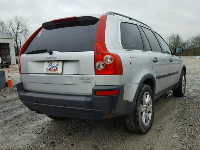 YV1CZ91H041126235 - 2004 VOLVO XC90 T6 SILVER photo 4