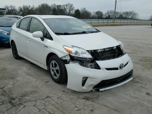 JTDKN3DU0C5466463 - 2012 TOYOTA PRIUS WHITE photo 1