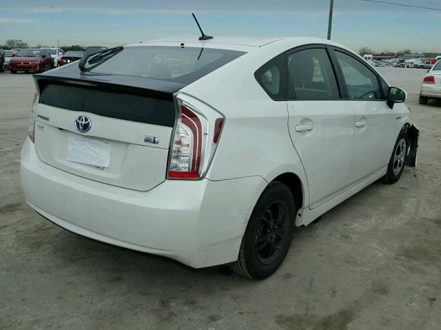 JTDKN3DU0C5466463 - 2012 TOYOTA PRIUS WHITE photo 4