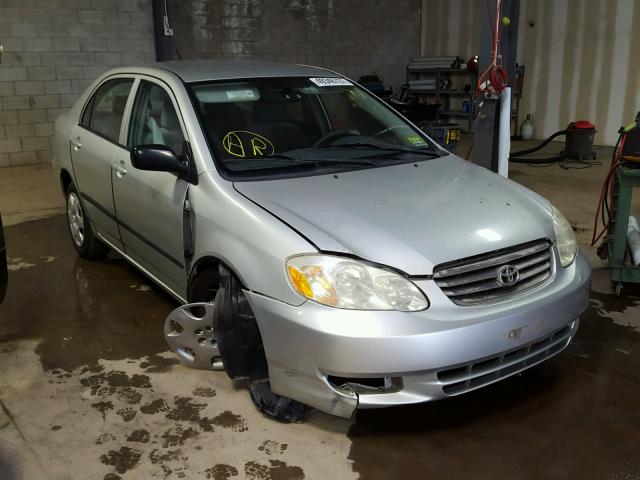 1NXBR32E43Z038249 - 2003 TOYOTA COROLLA CE SILVER photo 1