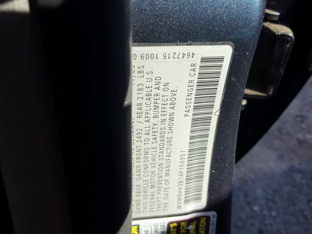 WVWRH63B14P156951 - 2004 VOLKSWAGEN PASSAT GLX 蓝色 照片 10