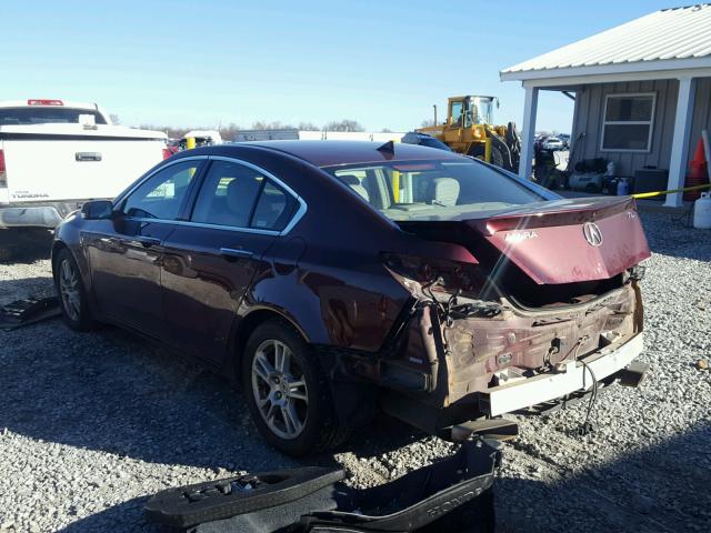 19UUA86529A007072 - 2009 ACURA TL RED photo 3