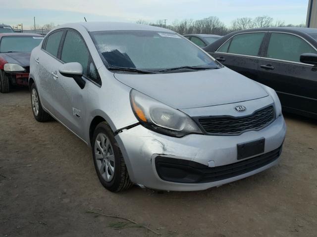 KNADM4A3XF6438615 - 2015 KIA RIO LX SILVER photo 1