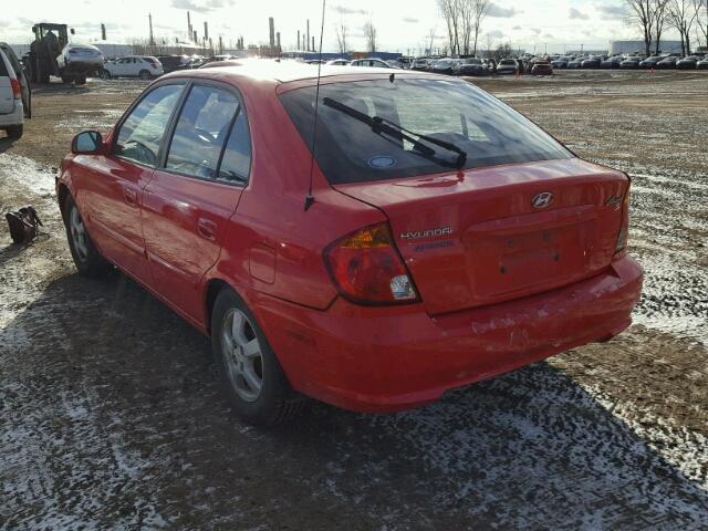 KMHCG55CX5U281518 - 2005 HYUNDAI ACCENT GT RED photo 3