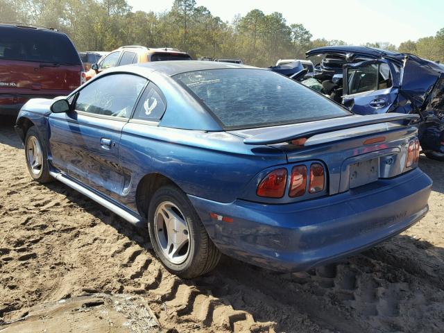 1FAFP4042WF177659 - 1998 FORD MUSTANG BLUE photo 3