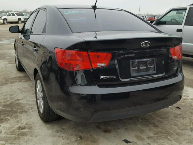 KNAFU4A27D5715286 - 2013 KIA FORTE EX BLACK photo 3