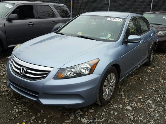 1HGCP2F3XCA065489 - 2012 HONDA ACCORD LX BLUE photo 2